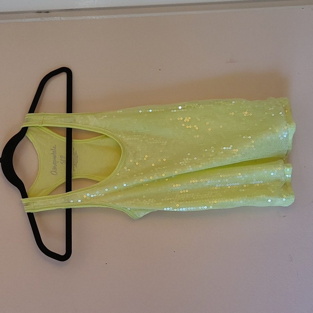 Sparkley yellow tank top